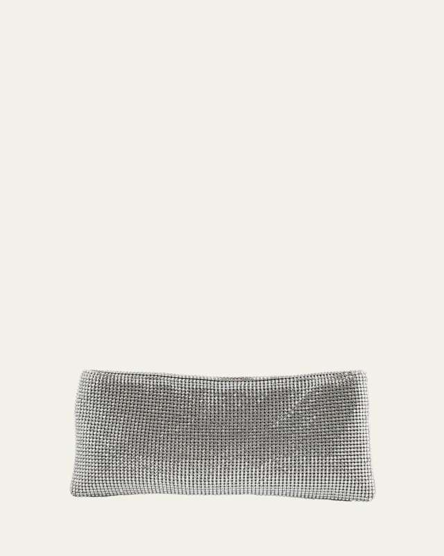 Maykimay Mesh Crystal Pouch Clutch Bag